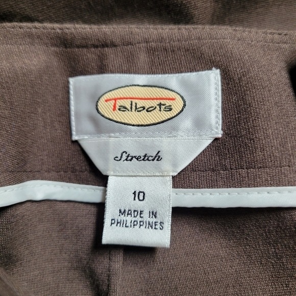 Talbots Brown Stretch Skirt with Built in Belt - Picture 2 of 6